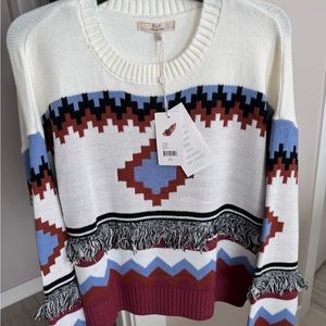 Chelsea & Violet fringe sweater